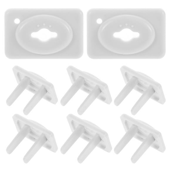 FENGGUIQU White Plastic Plug Covers for Electrical Outlets Child Safety 10 Pack