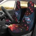 Pofeuu Cosmic Red Sparkle Dice Print Automotive Car Seat Covers Flat