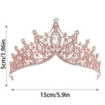 thumbnail image 3 of Crystal Princess Tiara for Women, Rhinestone Queen Crown Headband for Wedding Bride, Birthday, Prom, Pageant Party, and Photo Prop Hair Accessories, 3 of 7