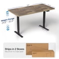 thumbnail image 5 of VIVO Electric 60" x 24" Stand Up Desk, Reclaimed Wood Table Top, Black Frame, 5 of 8