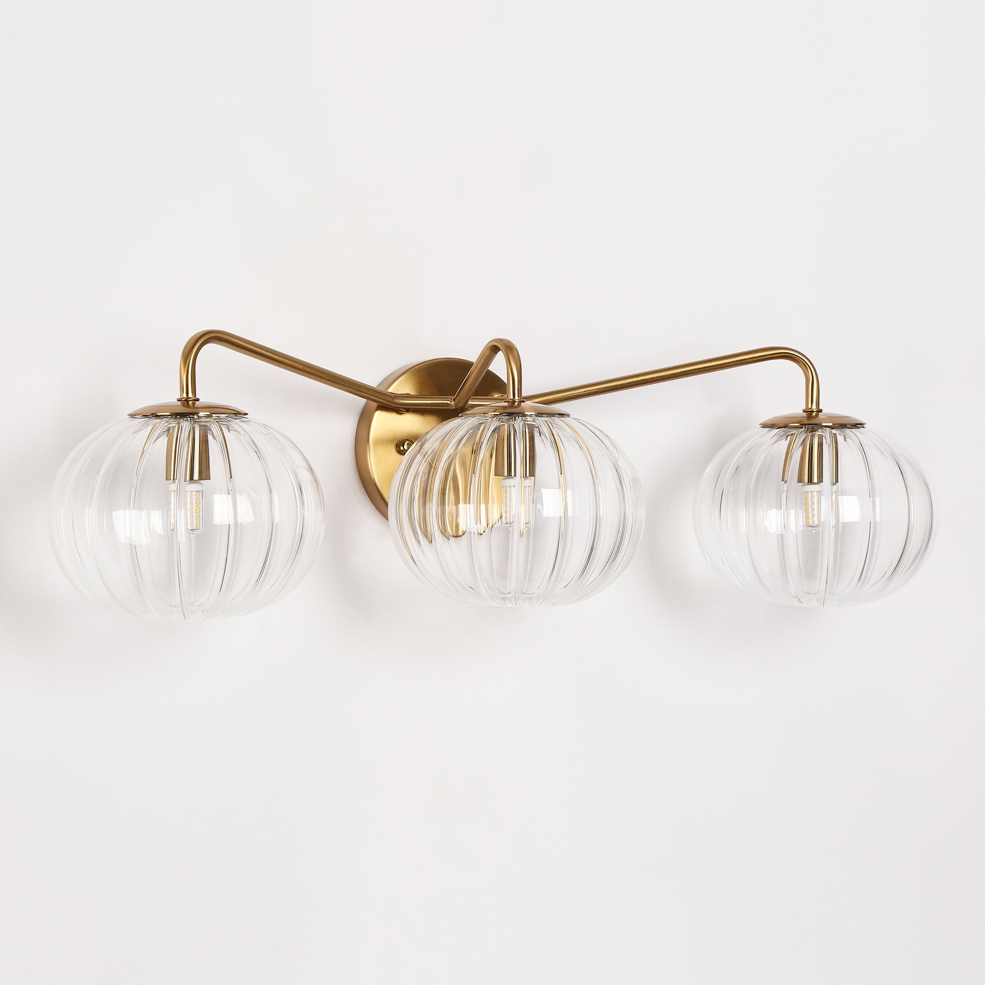 LNC Briefbeschwerer 23.2-in 3-Light Polished Gold LED Modern/Contemporary Vanity Light
