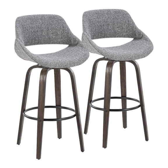 LumiSource Fabrico 30" Fixed-Height Barstool - Set of 2