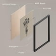 thumbnail image 4 of PixonSign Framed Canvas Print Wall Art Set - Henri Matisse Shape Flower Bouquet & Humanities Pattern Poster - Set of 6 Abstract Artwork Minimalism Cultural Art Wall Décor - 12"x16"x6 Black, 4 of 5