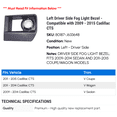 thumbnail image 2 of Left Driver Side Fog Light Bezel - Compatible with 2009 - 2015 Cadillac CTS 2010 2011 2012 2013 2014, 2 of 2