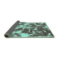 thumbnail image 2 of Ahgly Company Indoor Square Abstract Turquoise Blue Modern Area Rugs, 6' Square, 2 of 4