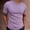 Purple, variant on Mens Solid Color Basic T Shirt Short Sleeve Slim Fit Turtle Neck Sweaters Casual Basic Tee Ribbed Knit Pullover Tops