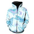 thumbnail image 1 of Sudadera con capucha y cremallera con estampado 3D para hombre, diseño de mariposas de dibujos animados, informal, para otoño y primavera, 1 of 6