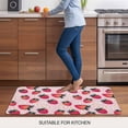 thumbnail image 5 of Strawberry Door Mat&nbsp;Indoor Outdoor Entrance, Non Slip Rug for Kitchen Bathroom Entryway Rug, Pink Spring Summer Rustic Floral Fruit Washable Doormat Floor Mat for Office Home Decor 20x31.5 Inch, 5 of 8