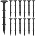 thumbnail image 1 of Paquete de 100 estacas de plástico para césped y jardín, anclajes de paisaje de 6 pulgadas, clavos inoxidables para bordes de césped, tela de malas hierbas, lona, 1 of 5