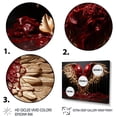 thumbnail image 3 of Designart "Royal Angel Wings Red and Gold Majesty I" Fashion Framed Wall Art - Glam Gold Fantasy Entryway Framed Wall Art, 3 of 6