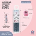 thumbnail image 3 of Miyuki Delica Seed Beads – Size 11/0 (1.6 mm), DB2054, Luminous Dusk Blue, 7.2 g, Approx. 1440 Beads, 3 of 7
