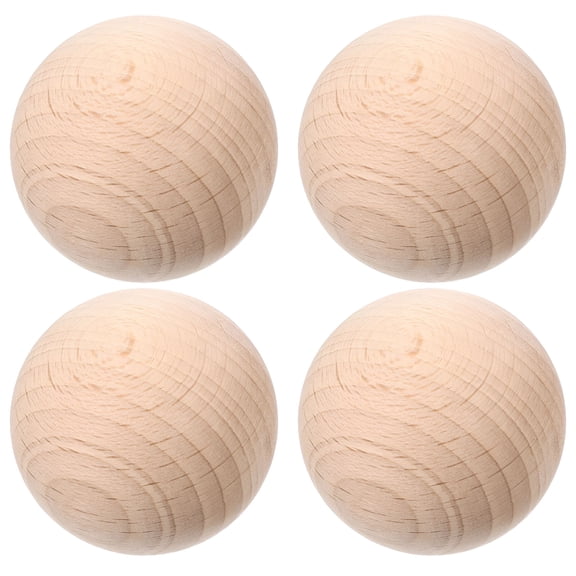 BESTSKY 4 Pcs Croquet Toy Outdoor Kid Toys Wooden Grass Rolling Balls Mallet Yard Bocce Portable Kids Beach Child