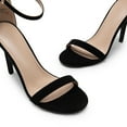 thumbnail image 4 of BURUDANI Women's High Heels Flower Ankle Strap Stilettos Round Open Toe Dressy Sexy Sandals, 4 of 5