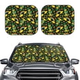 thumbnail image 2 of Disketp Happy St. Patrick's Day Pattern 2 Piece Windshield Sunshades,Folding Windshield Sun Shade for Car SUV Trucks Sedan,Blocks UV Rays Sun Visor Protector-Large, 2 of 6