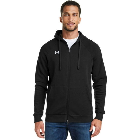 Under Armour Rival Logo Zip Hoodie, Black