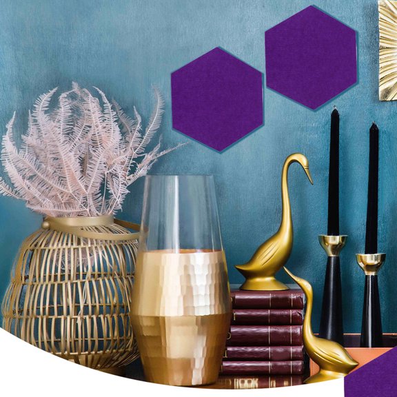 TABLZONE 10pcs Hexagon Felt Wall Panels Taking Display Boards Wall Mounted Decor Modern Artistic Style