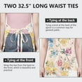 thumbnail image 6 of Pioneer Flower Floral Print Pattern Apron-Garden Aprons for Women with Pockets-Cotton Linen Waterproof Kitchen Cooking Gardening Aprons Adjustable for Kitchen,Cooking,BBQ and Salon 33x27 Inch, 6 of 7