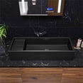thumbnail image 3 of Pemberly Row 39" Black Matte Above Mount Fireclay Bathroom Trough Sink, 3 of 5