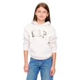 thumbnail image 1 of Sudadera GAP Logo Fleece para niña, Oyster Shine, talla S, 1 of 2