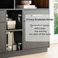 thumbnail image 4 of ModernMate Wood File Cabinet with Lock, Storage Cabinet with 4 Drawers for Home Office, Open Storage Cubes, Lateral Filing Cabinet for A4/Letter Files, 4 of 6