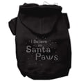 thumbnail image 3 of Christmas Pet Dog  Cat Hoodie Rhinestone, "I Believe In Santa Paws", 3 of 10