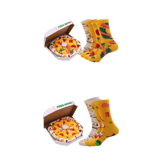 Caja De Calcetines De Pizza, Accesorios Para Disfraces Para Niñas, Niños, Papá, Mujeres, Parejas Sunnimix Calcetines Pizza