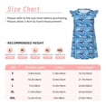 thumbnail image 3 of Fotbe Blue Fish Vestido de Dormir para Niñas de 3 a 10 Años, Mangas Cortas, Estilo Princesa, Pijama Camisón con Mangas Voladas-XX-Large, 3 of 6