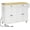White and Natural, variant on HOOBRO 43.3" Rolling Kitchen Island with Charging Station Kitchen Island Cart with Spice Rack and Hooks Kitchen Living Room Rustic Brown and Black BF11UZD01