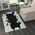 thumbnail image 3 of BizChair Faux Fur Cowhide Area Rug Black White (3 Feet X 5 Feet), 3 of 7