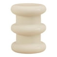 thumbnail image 1 of DOLITY Sofa Side Table Creative Nordic Cream Stool for Bedside Beige White, 1 of 9