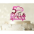 thumbnail image 1 of Happy Birthday Cake Topper Csutom Name Mirror Purple Cake Topper Cake Decoration Color Option Available 6-7 Inches Wide, 1 of 1