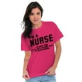thumbnail image 4 of Funny I'm a Doctor I'm Never Wrong Plus Size Crewneck Graphic Tee Shirt Brisco Brands 3X, 4 of 5