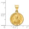thumbnail image 2 of 14K Yellow Gold Charm Pendant 18 mm 15 Polished And Satin St. Paul Medal, 2 of 3