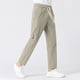 thumbnail image 3 of Pantalones deportivos elásticos holgados de seda helada para hombre - Poliéster, pierna recta, cordón, jogging informal, 3 of 6