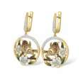 thumbnail image 3 of Gorgeous Cubic Zircon 18k Yellow Gold Plated Drop Earrings Party Jewelry A Pair, 3 of 6
