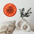 thumbnail image 6 of Orange Neon Clock Wall Decor Home Office 10-Inch Silent Wooden Wall Clock, Battery Operated (AA Batteries Not Included), Artistic Home Decor, 6 of 7