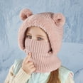 thumbnail image 2 of yocbz Beanie Hats for Baby Girls Boys Children's Hat Neck Cover 3 Piece Set for Boys and Girls Outdoor Warmth Windproof Ear Knitted Hat Pink,One Size, 2 of 4