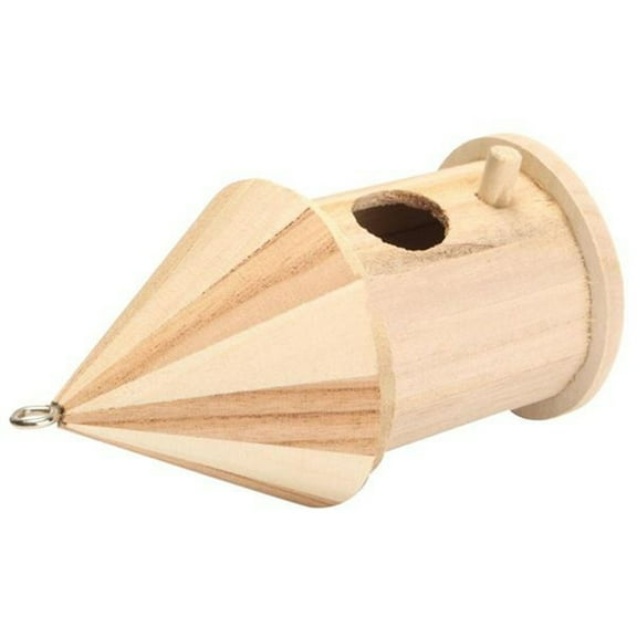 WHAMVOX 1Pack Beige Bird Nest Wood for Small Birds Breeding Nests 6.1x3.3x3.3in