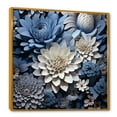 thumbnail image 2 of Designart "Muted Blue And Graceful Mums IV" Mums Floater Framed Canvas Prints, 2 of 5