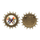 thumbnail image 1 of Flores en mariposa Pin de gancho de metal vintage con forma de sol Unbranded  M, 1 of 3