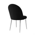 thumbnail image 4 of Era 24 Inch Set of 2 Dining Chairs- Curved Back- Black Faux Leather- Chrome, 4 of 6