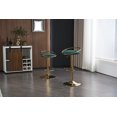 thumbnail image 2 of Swivel Bar Stools Set of 2, Velvet Upholstered Counter Height Barstools with Footrest & Round Back, Adjustable Height Bar Chairs for Kitchen Island, Home Bar, Dining Room, Green, 2 of 9