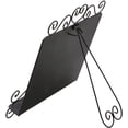 thumbnail image 4 of MyGift Scrollwork Design Black Metal Cookbook, Tablet Holder Stand with Weighted Chains, 4 of 7