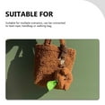 thumbnail image 3 of UPOUART Brown Plush Pet Poop Bag Carrier for Outdoor Walking with Breathable Wear Resistant Material, 3 of 8
