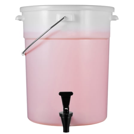 KFFKFF 5-Gallon Beverage Dispenser with Spigot and Lid, Plastic Drink Container for Juice, Iced Tea, Lemonade, and Water, Ideal for Events, Restaurants, and Hotels