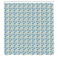 thumbnail image 2 of Ambesonne Hydrangea Shower Curtain, Flowers Leaves Spring Art, 69"Wx75"L, Pale Sky Blue Dust Khaki, 2 of 4
