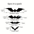 thumbnail image 3 of 6pcs, 3D LED Halloween Bat Decor - Waterproof PVC Stickers for Home, Indoor, and Party Decor, 3 of 4