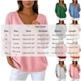thumbnail image 4 of Tqcoqu Women's V‑Neck Knit Sweater, Solid Color Drop Shoulder Long Sleeve Loose Pullover Top, Fall 2026 Going Out Casual Blouse, 4 of 10