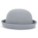thumbnail image 4 of Sombrero Derby de fieltro de lana de color liso para mujer de moda, 4 of 5