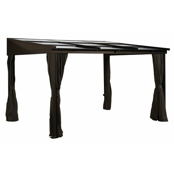 Sojag Sutton 12 x 10 x 8 ft Brown Wall Gazebo